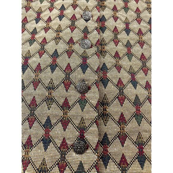 VTG Worthington Burgundy Vest MEDIUM | Square Design | NWT Retro 90s Y2K USA - Picture 3 of 12